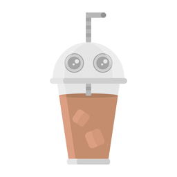 Adesivo de sorvete de café plano Desenho PNG