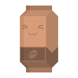 Adesivo de café tetra pack plano Desenho PNG Transparent PNG