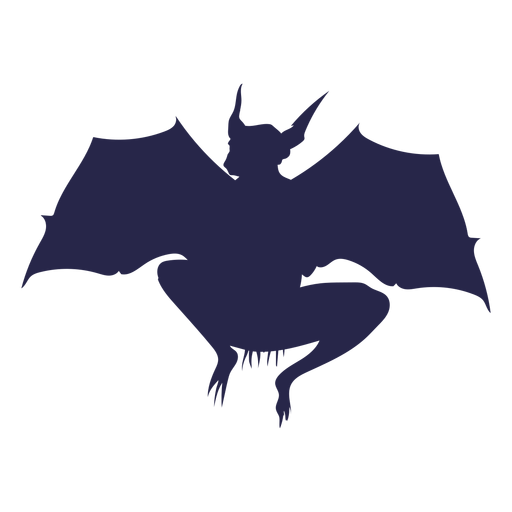 Silhueta de morcego de criatura Desenho PNG
