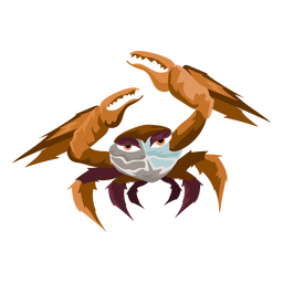 Ícone de caranguejo criatura Desenho PNG