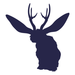 Creature deer rabbit silhouette PNG Design