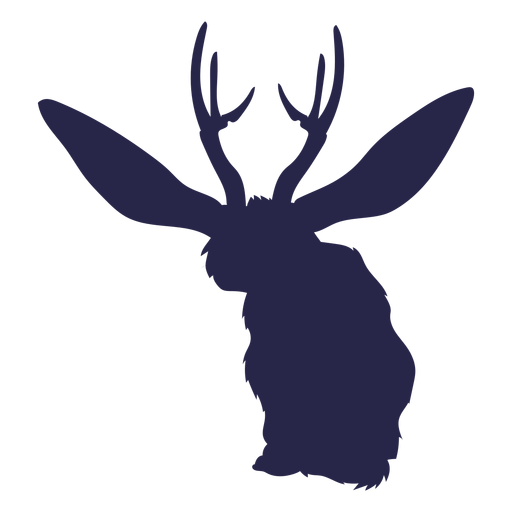Criatura ciervo conejo silueta Diseño PNG