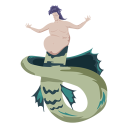 Icono de hombre pez criatura Diseño PNG