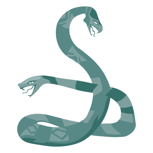 Icono de serpiente de dos caras de criatura
