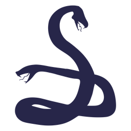 Kreatur zwei Gesicht Schlangen Silhouette PNG-Design