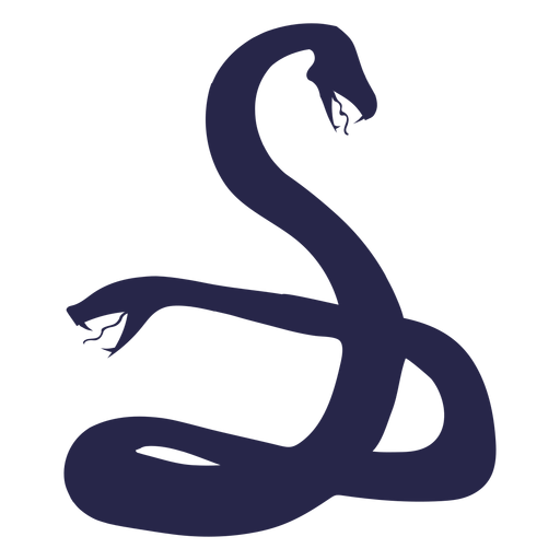 Kreatur zwei Gesicht Schlangen Silhouette PNG-Design