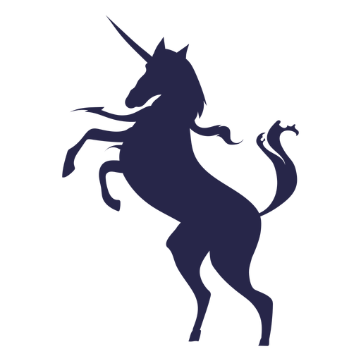 Silueta de criatura unicornio Diseño PNG