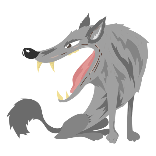 Kreatur Wolf wie Ikone PNG-Design