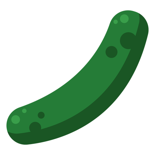 Cucumber vegetable single flat PNG Design