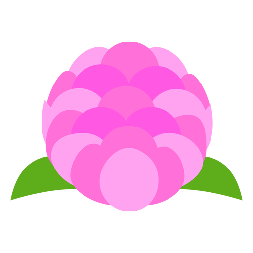 Dahlia flower flat PNG Design