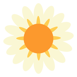 Daisy flower flat PNG Design