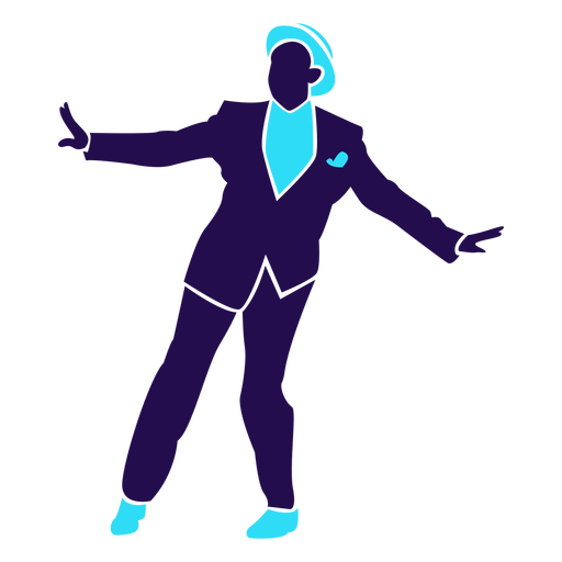 Dance pose ball change man silhouette PNG Design