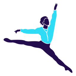 Tanz Pose Ballett Sprung Silhouette PNG-Design