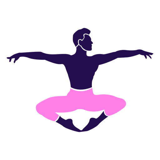 Pose de baile ballet sentado silueta Diseño PNG