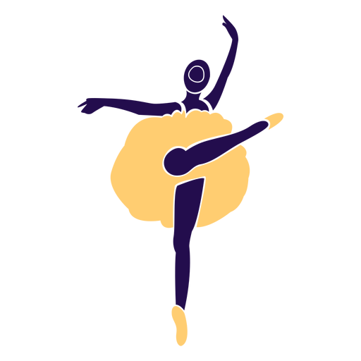 Danza pose ballet punta del pie silueta Diseño PNG