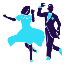 Tanz Pose Ballsaal Duo Silhouette PNG-Design