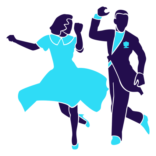 Dance pose ballroom duo silhouette