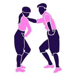 Tanzpose Duo Silhouette PNG-Design
