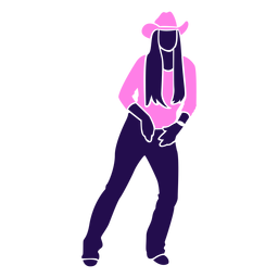 Dança pose silhueta de senhora folk Desenho PNG