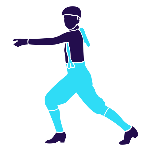 Dance pose hands raised silhouette PNG Design