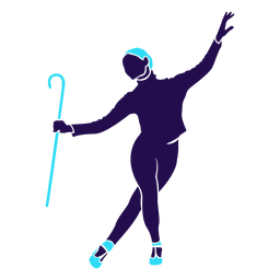 Dança pose silhueta senhora cana Desenho PNG
