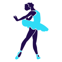 Danza pose dama dando vueltas silueta Diseño PNG