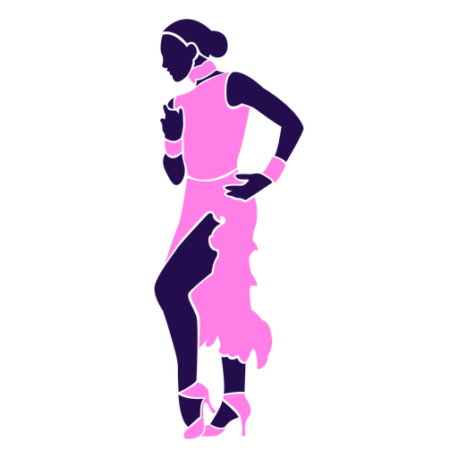 Dance salsa silhouette