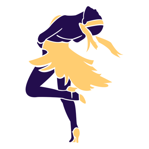 Dance pose lady swing silhouette