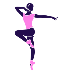 Tanzpose Dame Tip Toe Silhouette PNG-Design