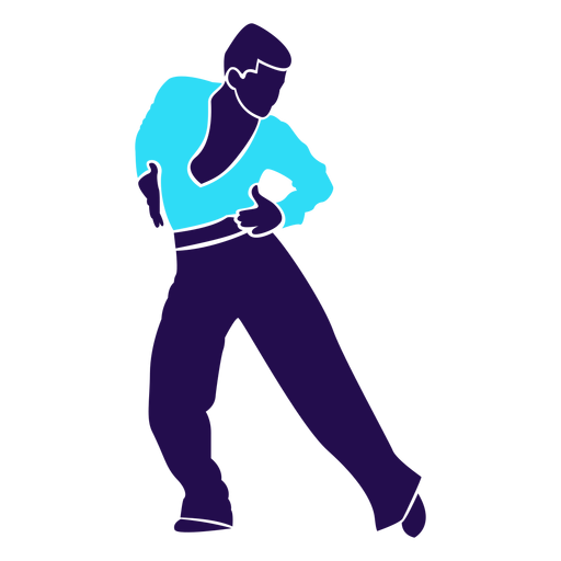 Dance pose man chasse silhouette PNG Design
