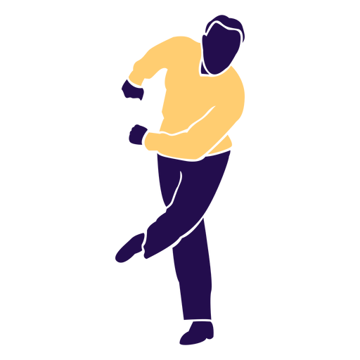 Dance pose man swing silhouette PNG Design