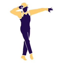 Pose de baile silueta moonwalk Diseño PNG