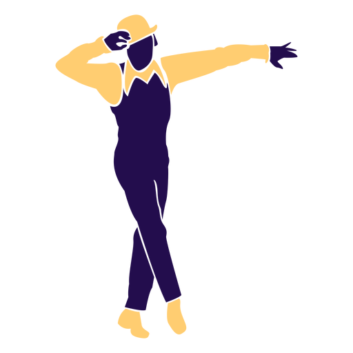 Dance pose moonwalk silhouette PNG Design