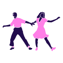 Dança pose tango silhueta rosa Desenho PNG