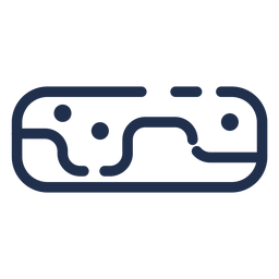 Golpe de glaseado de rosquilla Diseño PNG