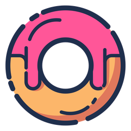 Ícone de xarope rosa donut Desenho PNG