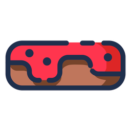 Donut red glaze icon PNG Design Transparent PNG