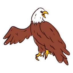 Águia grito desenhada à mão Desenho PNG Transparent PNG