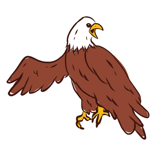 Eagle shriek hand drawn PNG Design