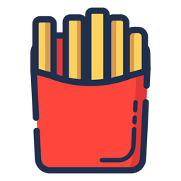 Ícone de batata frita Desenho PNG