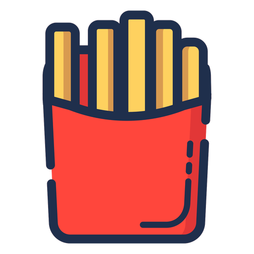 French fries icon PNG Design