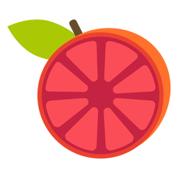 Grapefruit sliced flat PNG Design