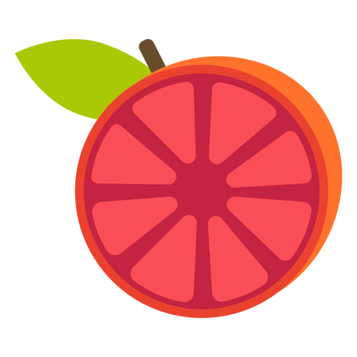 Grapefruit sliced flat PNG Design