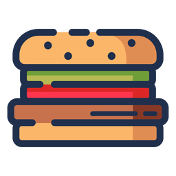 Neon Yellow Burger Icon Transparent Png Svg Vector File