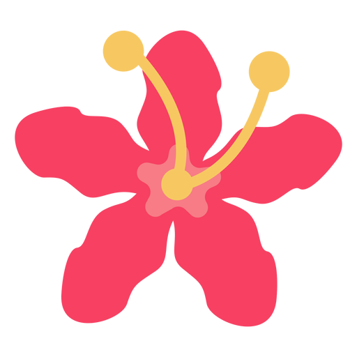 Flor de hibisco plano Diseño PNG