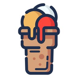 Ice cream cone icon PNG Design