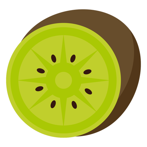 Fruta de kiwi plana