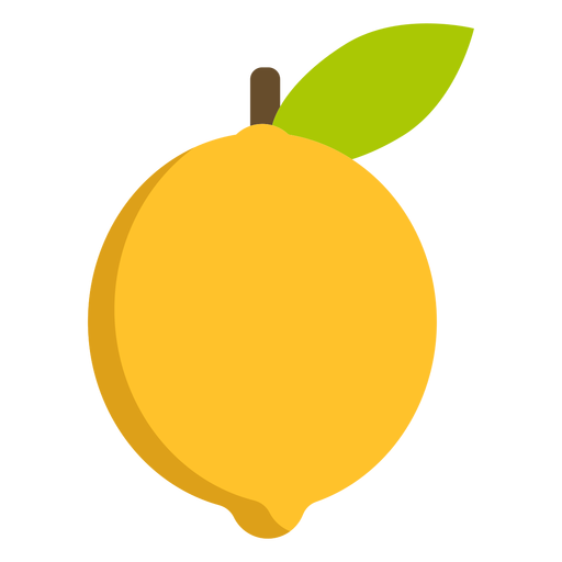 Zitronenfrucht flach PNG-Design