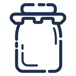 Einmachglas Schlaganfall PNG-Design