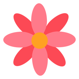 Pink Red Flower Flat PNG & SVG Design For T-Shirts